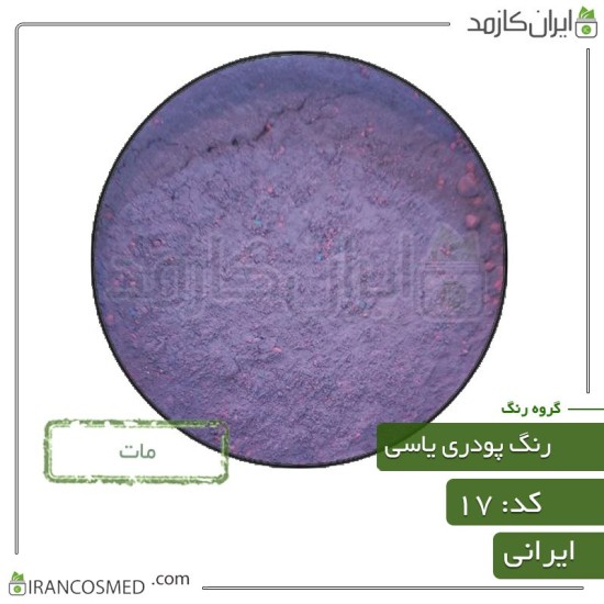 رنگ پودری مات یاسی (Powder matte lilac color) کد17