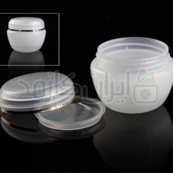 ظرف کرم 30گرمی شفاف دور طلایی خارجی