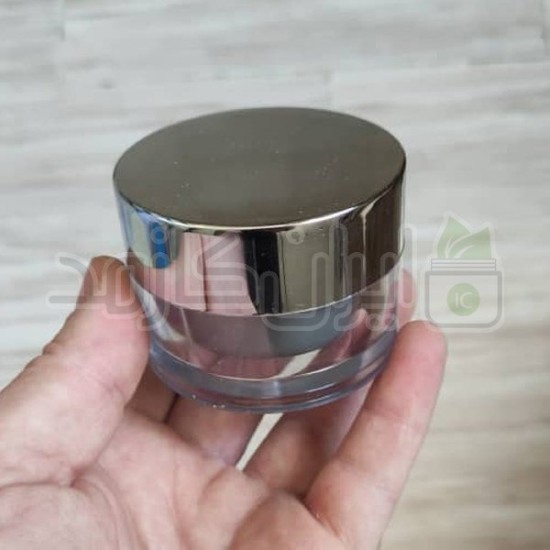 ظرف کرم 30گرمی آبکاری شده کروم با درب پوش ظرف کرم 30گرمی آبکاری شده کروم با درب پوش