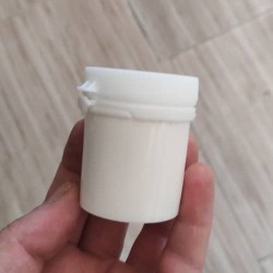 قوطی پلی اتیلن 30گرمی سفید با درب پلمپ دار