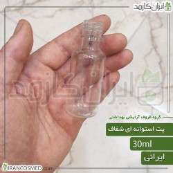 پت 30میل گرد شفاف دهانه18 ایرانی