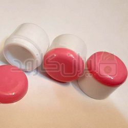 ظرف کرم 50گرمی سفید دو جداره با درب قرمز